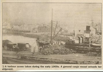 A harbour scene taken during the early 1900s