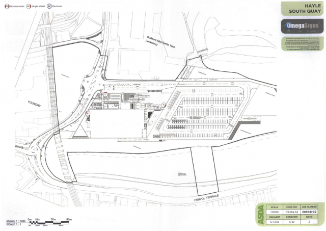 ASDA signage - plan view